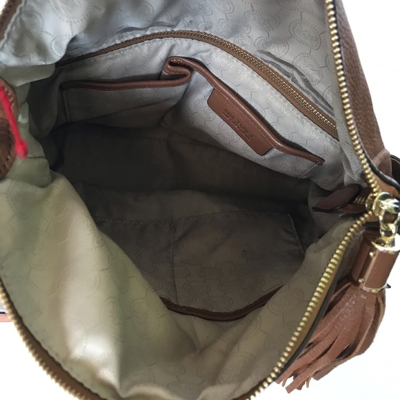 SOLD❌Michael Kors Cognac Leather Weston Satchel - Picture 12 of 16